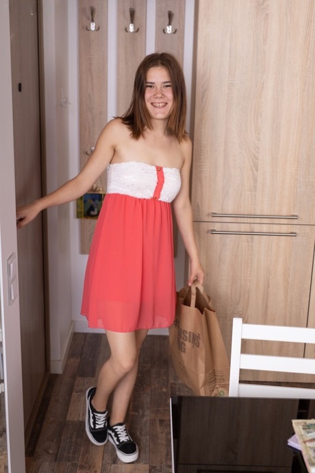 Amateur girl Mette opts to have sex with her boyfriend instead of studtying