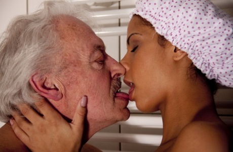 Young girl finds her step-grandfather wanting to fuck her in the shower