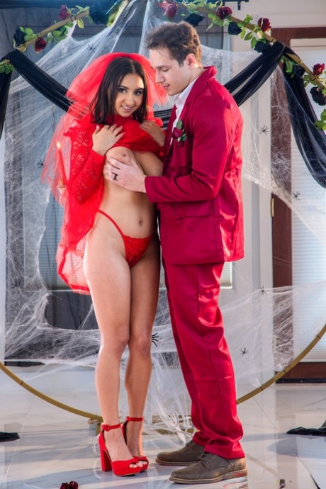 Brunette chick Hailey Rose has sexual intercourse with her stepbrother