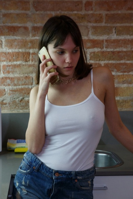 Foxy teen Lara Maiser revealing her sexy body and sensitive tattooed feet