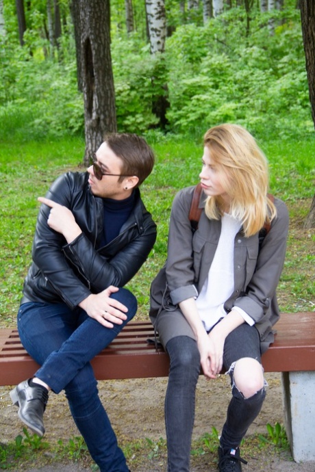 Russian teen Crystal Maiden having anal sex with a man she just met