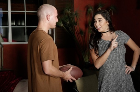Irresistible Karlee Grey has her luscious teen tits cum coated after a blowjob