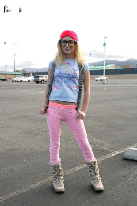 Innocent blonde schoolgirl Piper Perri is all tease on walk home from school