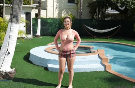 Serena Skyes has a good time at the pool getting naked and getting fucked