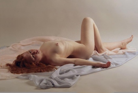 Young goddess Ginger shows her beautiful teen tits and her big booty
