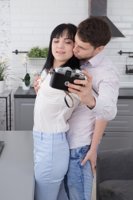 Stunning teen intern Tetti Dew Korti enjoys a hardcore quickie in the office