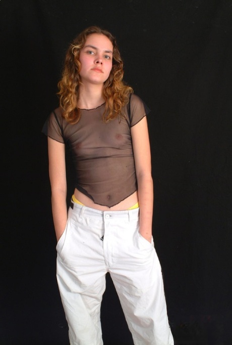 Petite teen with tiny tits Uma flaunts her sweet body in a solo