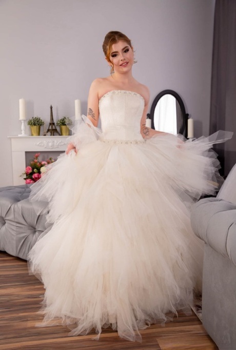Redheaded bride Rebeca Fox gets gangbanged by her fiancé & his groomsmen
