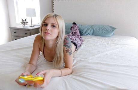 Naughty teen Megan Holly enjoys POV sex with her stepbrother & takes a facial