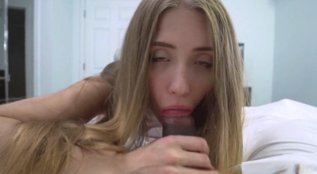 American teen Audrey Hempburne losing her virginity in intense POV sex action