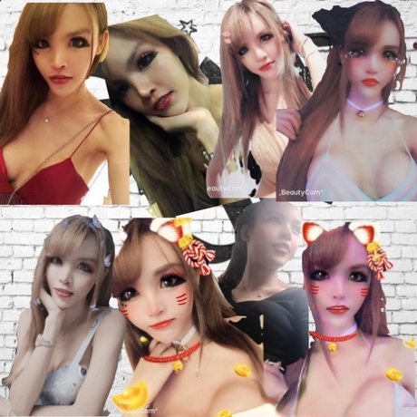 Pretty Asian babe shows off her beautiful tits while taking selfies
