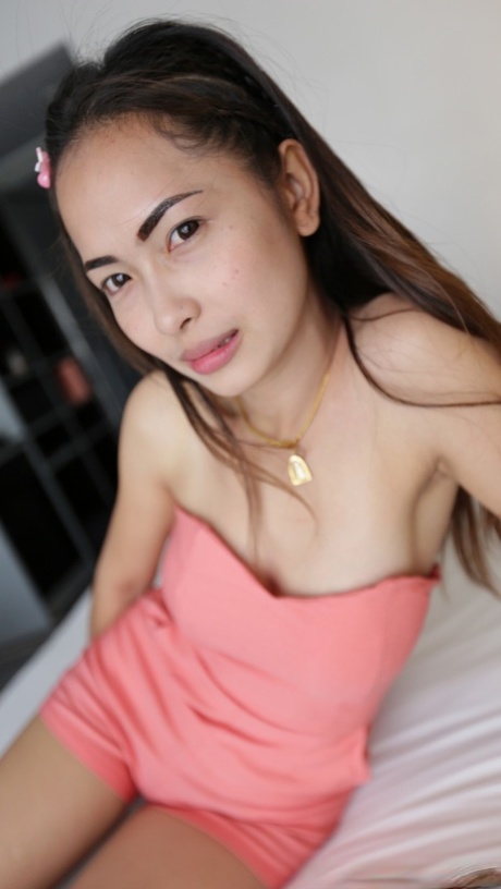 Asian babe Cookie gives a big dick a POV ride then shows her creampied pussy