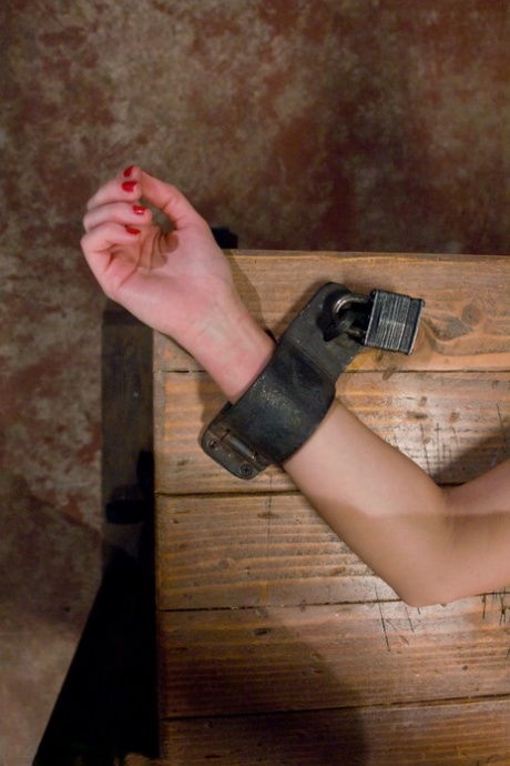 Ball-gagged Sindee Jennings gets her muff fisted and dicked by James Deen